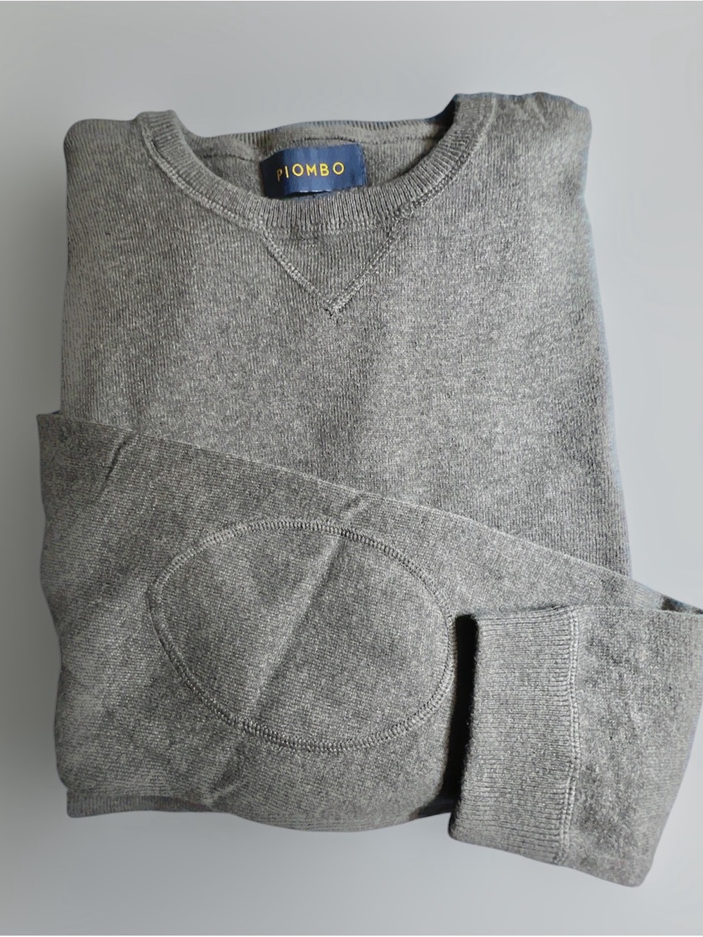 Piombo Men's Cashmere Silk blend Dark Gray Crewneck Sweater XL